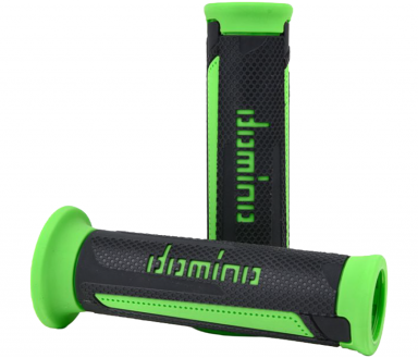 Domino Racing A350 Turismo Grips Open End 7/8" Anthracite/Green