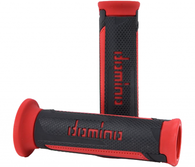 Domino Racing A350 Turismo Grips Open End 7/8" Anthracite/Red