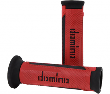 Domino Racing A350 Turismo Grips Open End 7/8" Red/Black