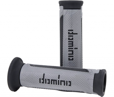 Domino Racing A350 Turismo Grips Open End 7/8" Silver/Anthracite